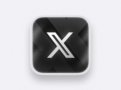 X App Icon app app icon dark design graphic design icon illustra illustration logo minimal tweeter vector visual design x