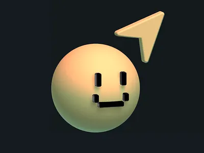 Smiley 3d cursor icon smiley spline