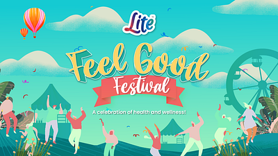 LITE Feel Good Festival design graphic design illustration logo social media typography