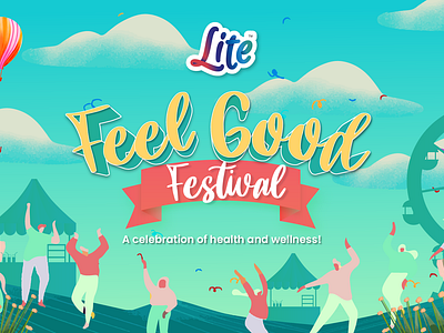 LITE Feel Good Festival design graphic design illustration logo social media typography