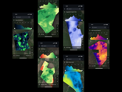 Farming with AI & Data-Driven Insights agriculture ai app chart data design digital explorer farming heatmap insights layer map mobile precision ui ui design uiux ux vra