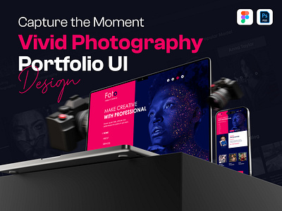 Photography Portfolio UI Design branding graphic masudhridoy photography portfolio ui uiux user interface website design