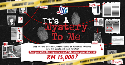 LITE It's A Mystery To Me design graphic design illustration logo poster social media typography