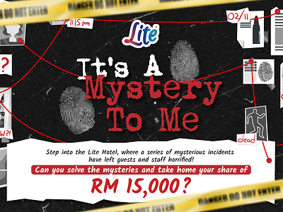 LITE It's A Mystery To Me design graphic design illustration logo poster social media typography