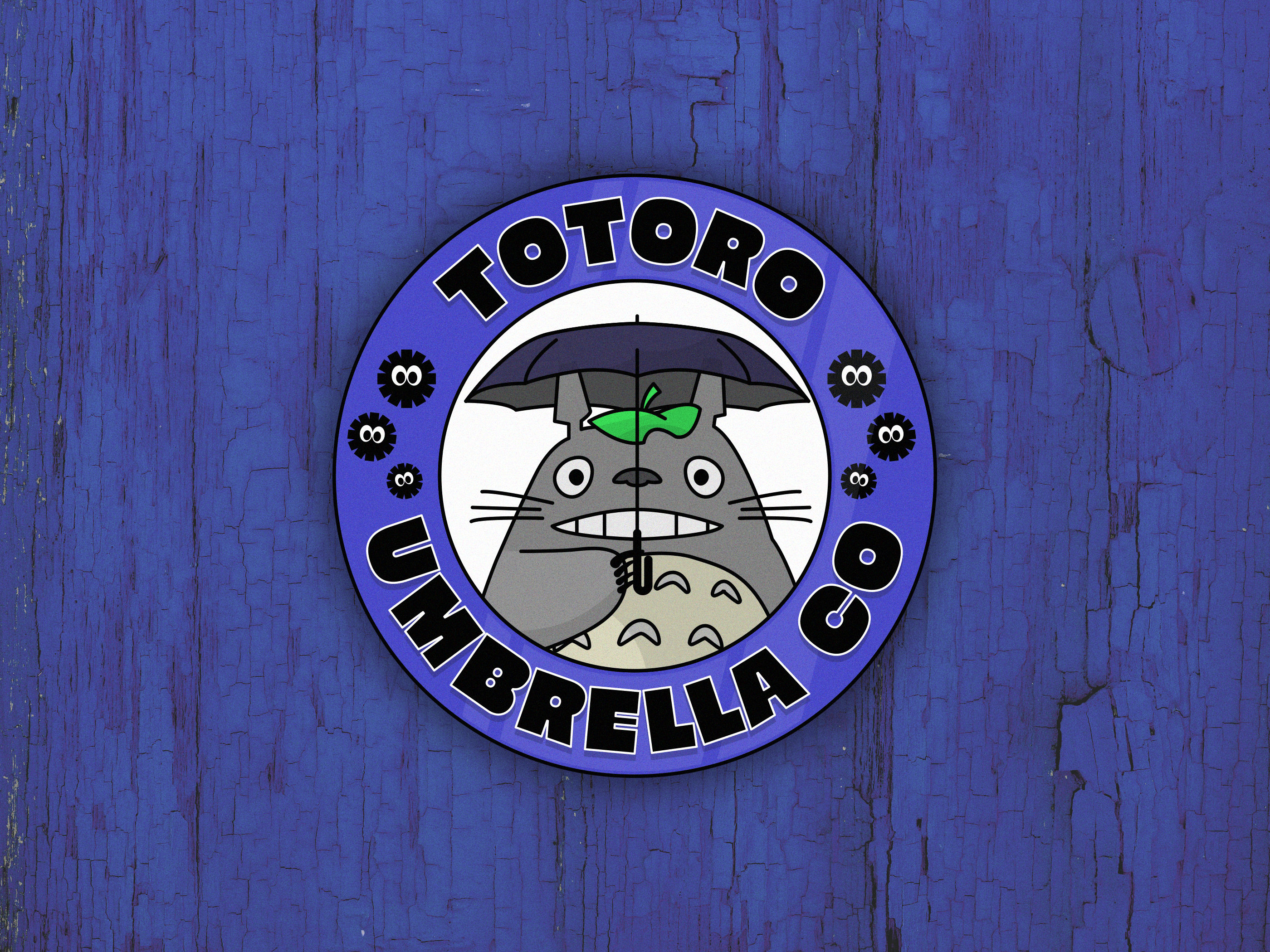Totoro Umbrella Co. branding design ghibli graphic design illustration illustrator logo myneighbourtotoro studioghibli totoro vector