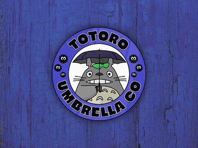 Totoro Umbrella Co. branding design ghibli graphic design illustration illustrator logo myneighbourtotoro studioghibli totoro vector