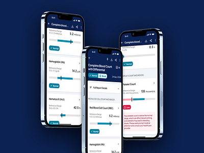 Lab Test Components app biology design digital healthcare ios iphone lab medical mobile result test ui ui design uiux ux