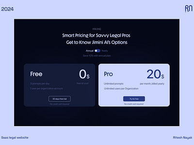 Day 7 - Pricing Section for SaaS website ddesign redesign ui uiux ux website