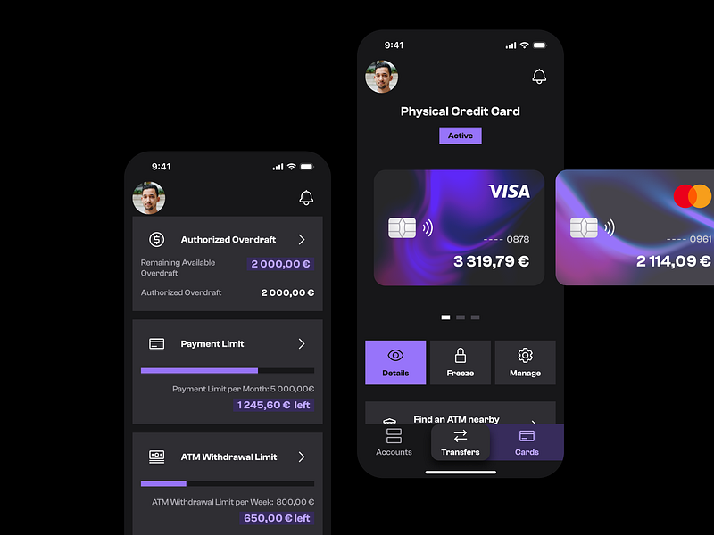 Tybr Banking Cards app atm banking card cash credit debit design digital finance fintech mobile payment ui ui design uiux ux withdrawal