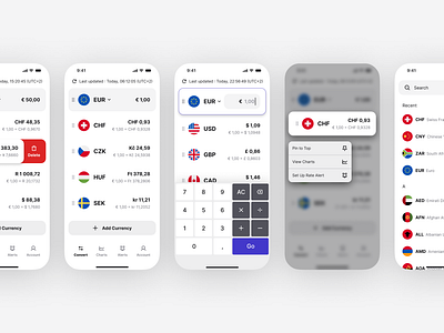 Converting Currencies app converter currency design digital finance fintech mobile money transfer ui ui design uiux ux