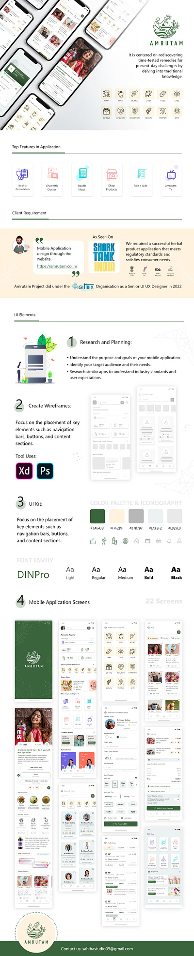 Ayurveda Mobile Design - Amrutam android architecture ayurveda b2b branding casestudy ecommerce graphic design herbal illustration interface ios layout logo mobiledesign productwebsite ui ux vector wireframes