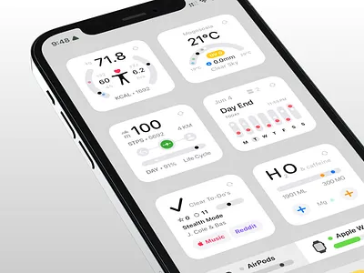 Everyday widgets apple design ios iphone lifestyle lightmode ui ux widget