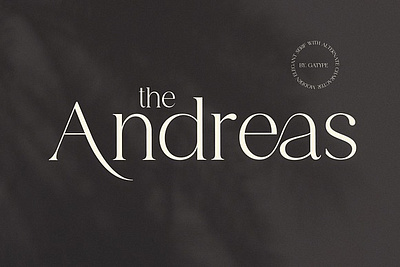 Andreas animation elegant font ligatures fonts lights logo modern serif modern style opentype sansserif