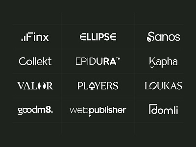 Wordmarks Collection brand branding collection font identity logo logomark logotype mark type word wordmark