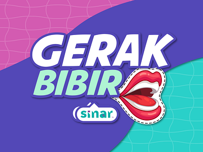 SINAR Gerak Bibir design graphic design illustration logo poster social media typography vector