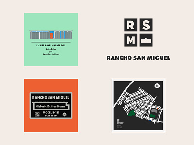 Rancho San Miguel Eichler Community - custom artwork adobe illustrator california custom map eichler house drawing illustration logo logo design mid century modern minimalism minimalist san francisco signage design vector vector art vector illustration