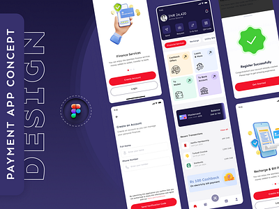 Payment App Concept Design UI app design app ui app ui design brand design branding cashback app concept design figma design graphic design interaction design payment app payment app interface payment app ui design payment solution reward app user experience design user interface user interface design wallet app design wallet app ui