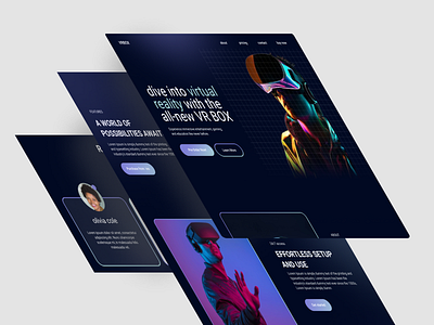 Introducing the All-New VR Box Landing Page Design design figma landing page ui ux vr box web design