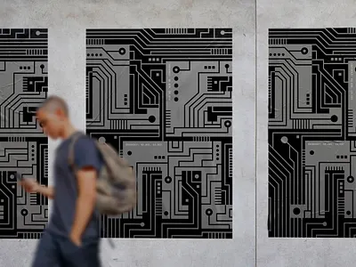 LEM Silver poster graphic design poster print