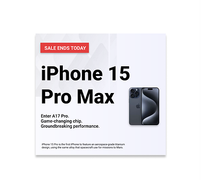 iPhone 15 Pro Max Ad