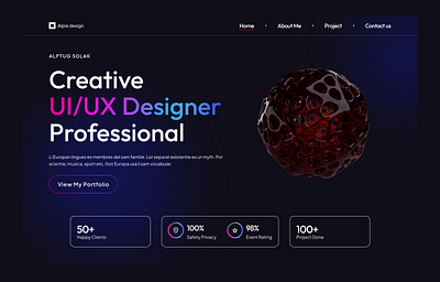 UI portfolio website design branding graphic design ui
