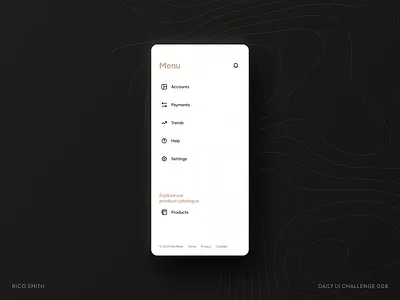 Daily Challenge 007 - Menu daily ui daily ui challenge design ui ux
