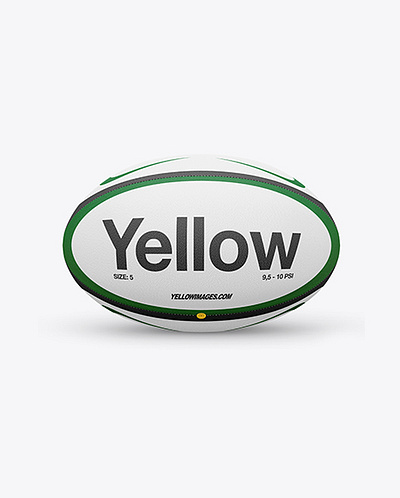Free Download PSD Rugby Ball Mockup - Front View branding mockup simple mockup