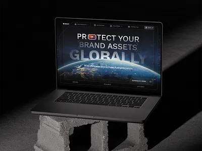 Blockchain Authentication Concept Web Design blockchain crypto design future futuristic graphic design space ui ux web design web3 website