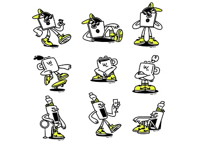 Vinyls, Coffee and Wine attitude black and white branding cafe characters coffee cute drink flow handmade nike shoes sneakers vector vynils wine