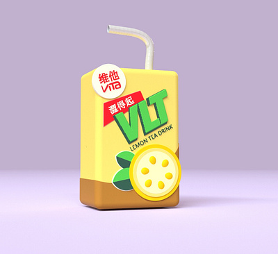 VLT Lemon Tea Drink - Womp 3d 3drender hongkong lemontea vita vitatea vlt vlt lemon womp