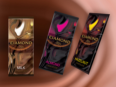 Packaging Design almond branding chocolate bar packaging design coffee design graphic design hazelnut illustration milk minimal packaging design mockup packaging design vector