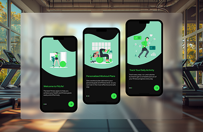 Fitness Onboarding | UI Design app dark fitness gym mobile mobile app onboarding ui uiux