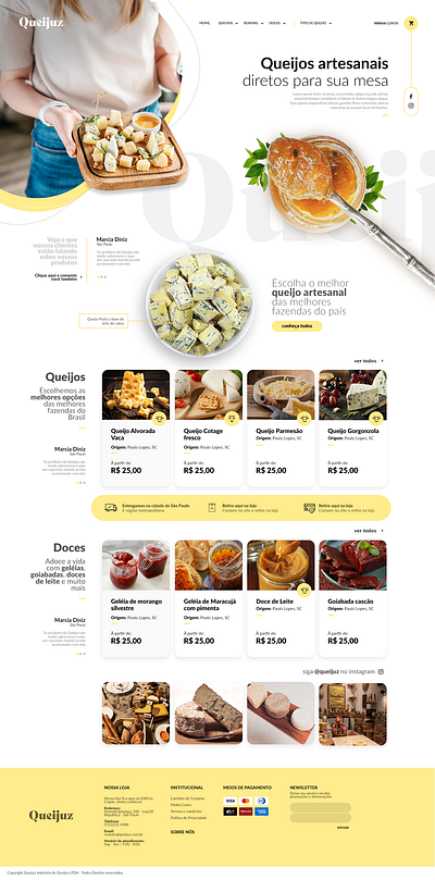 Queijuz - Quijos Artezanais graphic design ui