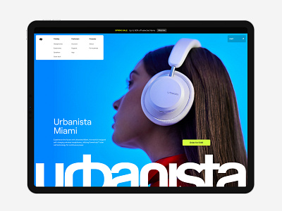 Urbanista Website clean design desktop flat headphones interface shop ui ux web website