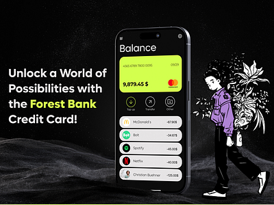 Banking App - Forest Bank graphic design ui