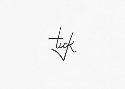 Tick | Typographical Poster font graphics letters poster sans serif simple text tick typography word