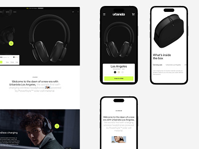 Urbanista Website app cart catalog clean design desktop flat gallery headphones interface shop store ui ux web website