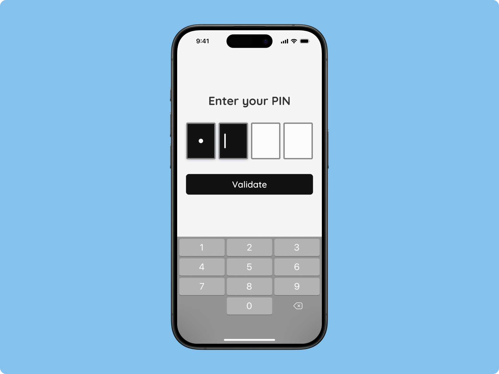 Day 21 of improving my UI skills · #21 Design a PIN code challenge code flat design pin pin code ui