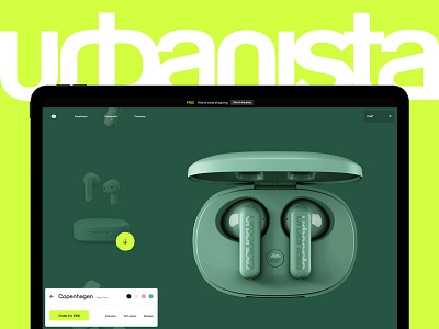 Urbanista Website app cart catalog clean design desktop earphones flat headphones interface shop store ui ux web website