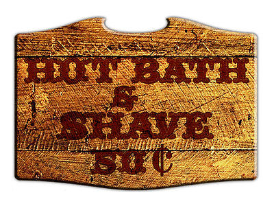 Hot-Bath-&-Shave-Sign-1600 app branding design graphic design illustration logo logos typography ui vector