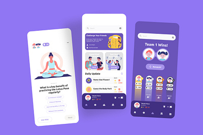 Akashi - Trivia Quiz Mobile App answer application apps ask brain challenge contest design game illustration interface interview knowledge layout question questionnaire test trivia ui ux