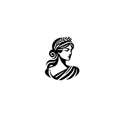 Greek Goddess Minimal Logo Icon | Unused roman