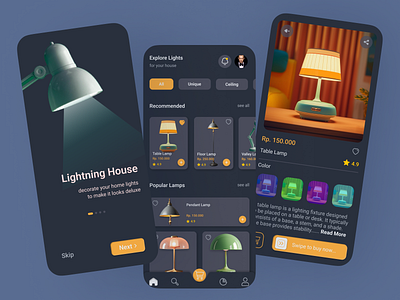 Exploration Design : Lamp Store ui