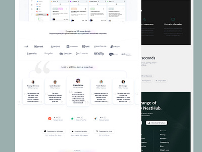 A Comprehensive Landing page for a Project Management product. b2b landing page project management saas ui user experience user interface ux web design website