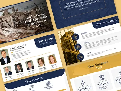 Gaul & Associates Pitch Deck graphic design insurance law firm pitch deck presentation