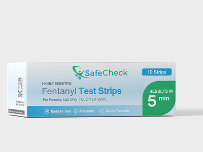 Fentanyl Test Strips Packaging Design fentanyl fentanyl package graphic design label medical medical package package packaging packaging design pharma pharmaceutical