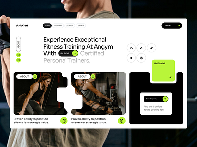 Gym Website Design - ANGYM ahmad dimas cardio design fitness gym gym website muscle nozaracy sports typography ui user interface ux web design website yoga