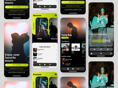 IOS music app design design agency figma product design ui design ux design