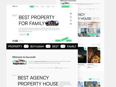 Burumah RealEstate - RealEstate agency company branding clean design family house landing landing page page property real estate smart house ui uidesign ux website agency website property