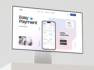 epay - Digital Payment Landing Page banking digital elementor finance framer investment landing money page payment saving ui wallet webflow website wordpress